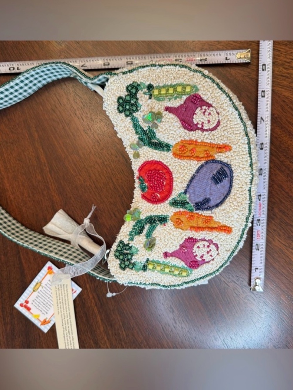 Viral Beaded Bag! NWT Garden Vegetable Shoulder Bag - Picture 9 of 11